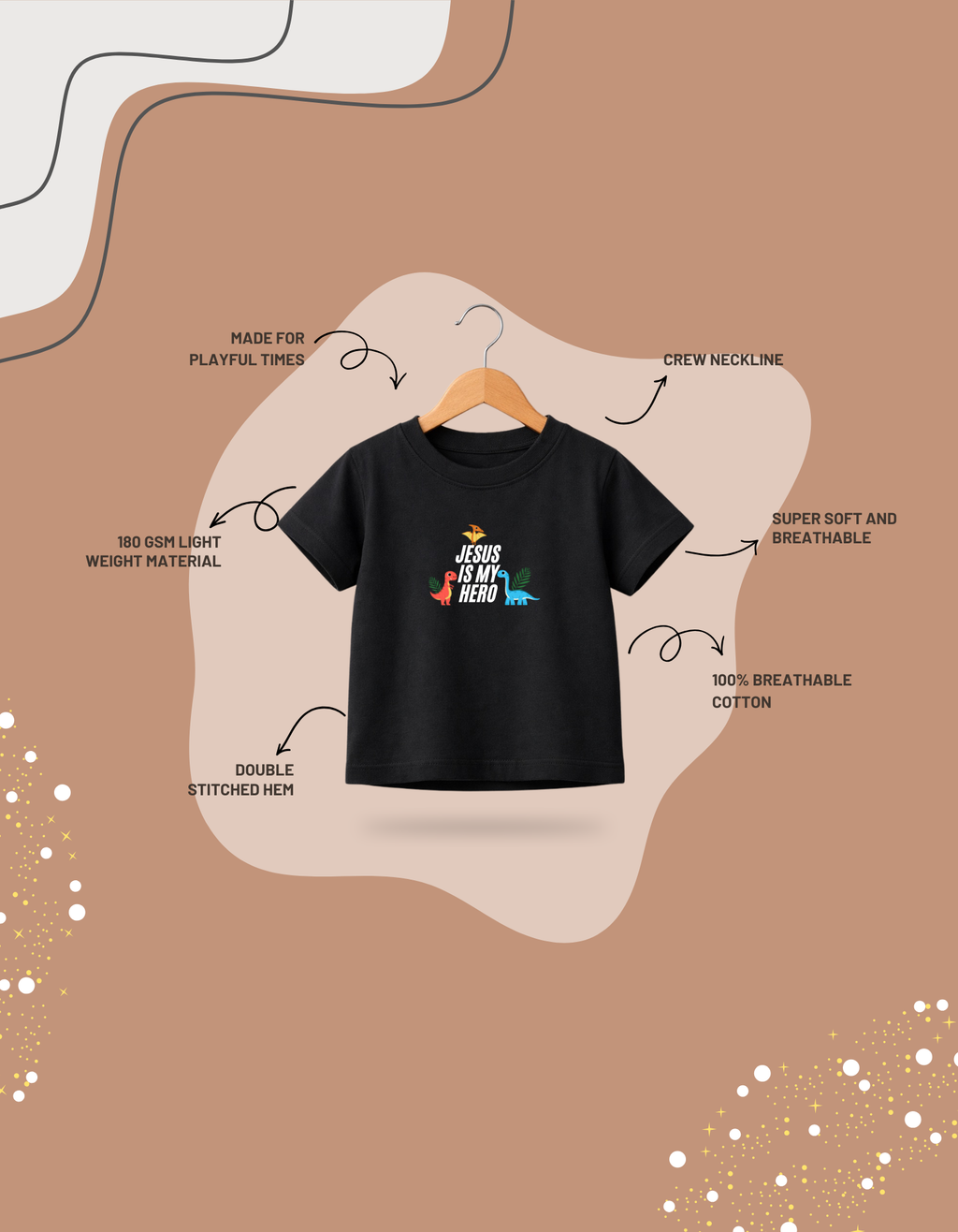 Jesus Is My Hero - Boy's T-Shirt