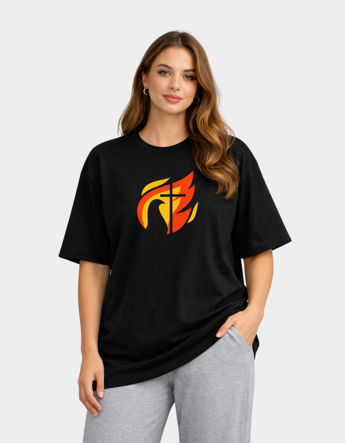 Fire of the Spirit - Women Oversized T-Shirt