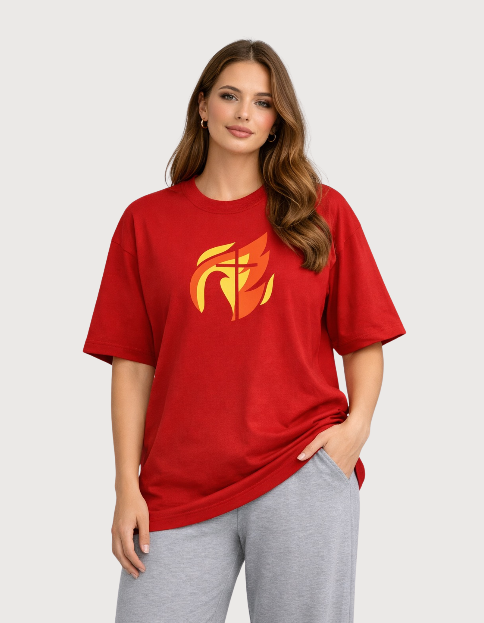 Fire of the Spirit - Women Oversized T-Shirt