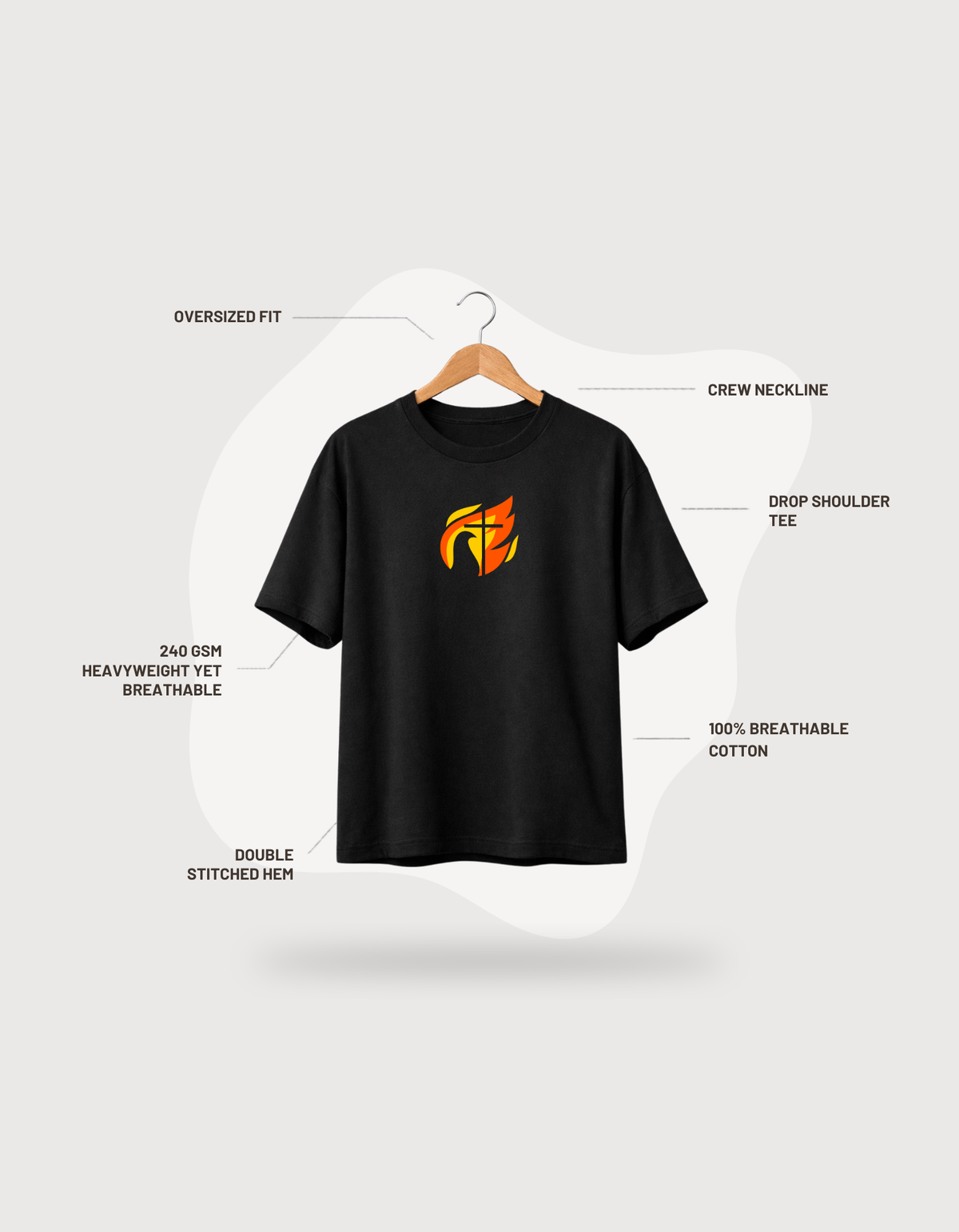 Fire of the Spirit - Women Oversized T-Shirt