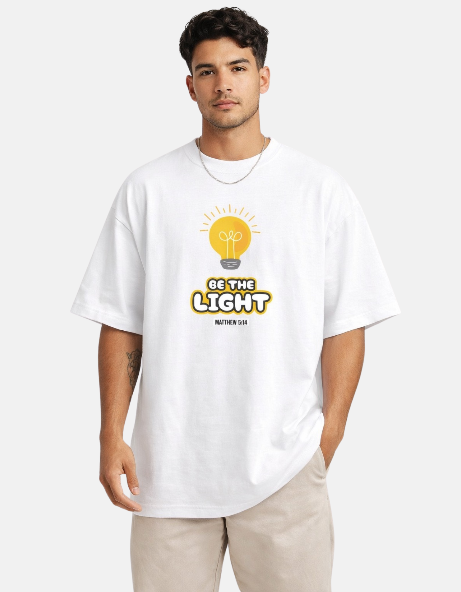 Be The Light - Men’s Oversized T-Shirt