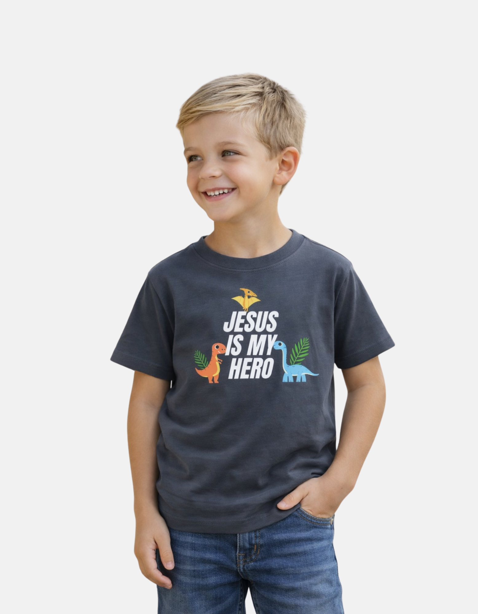 Jesus Is My Hero - Boy's T-Shirt