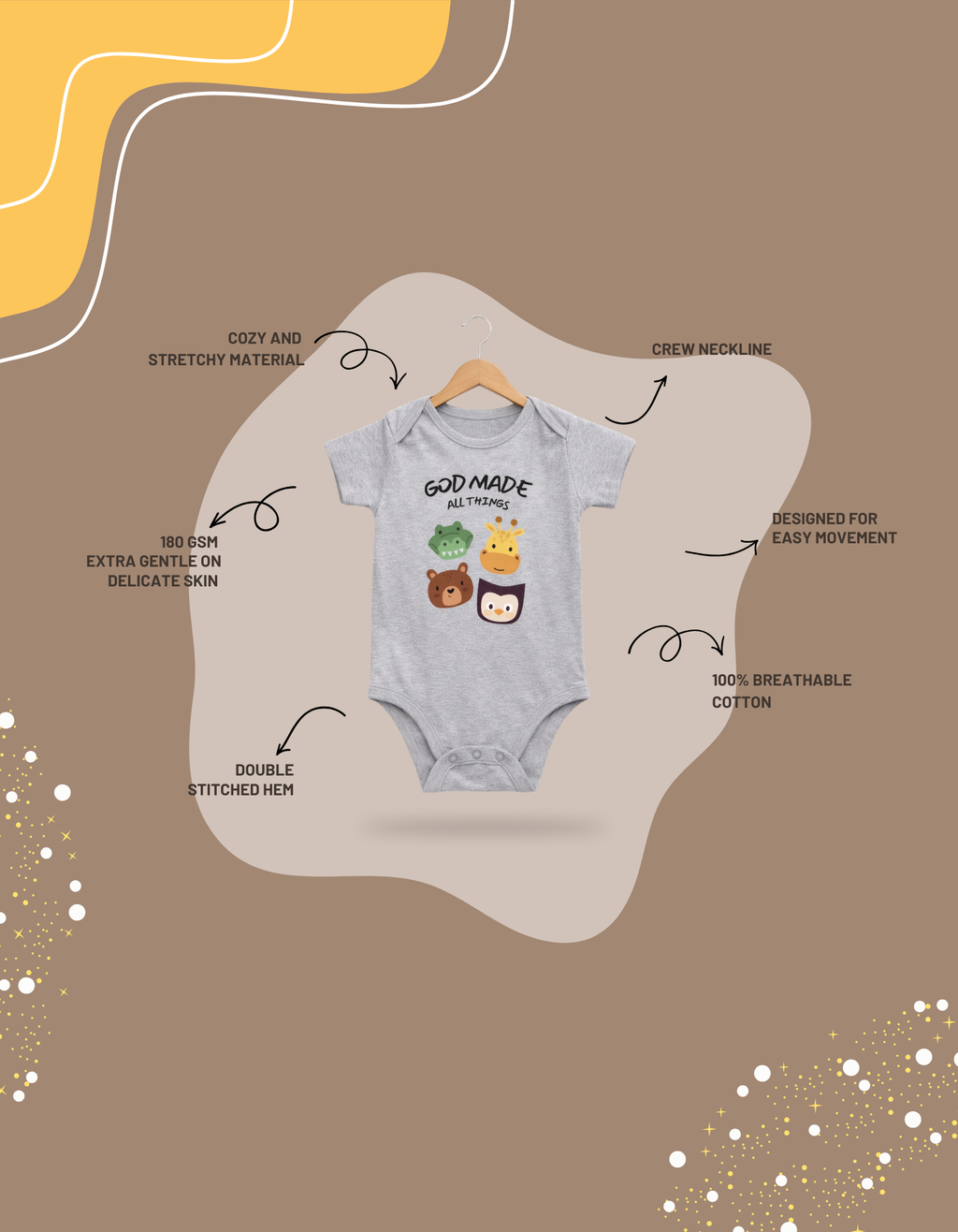 God made all things - Kids Rompers
