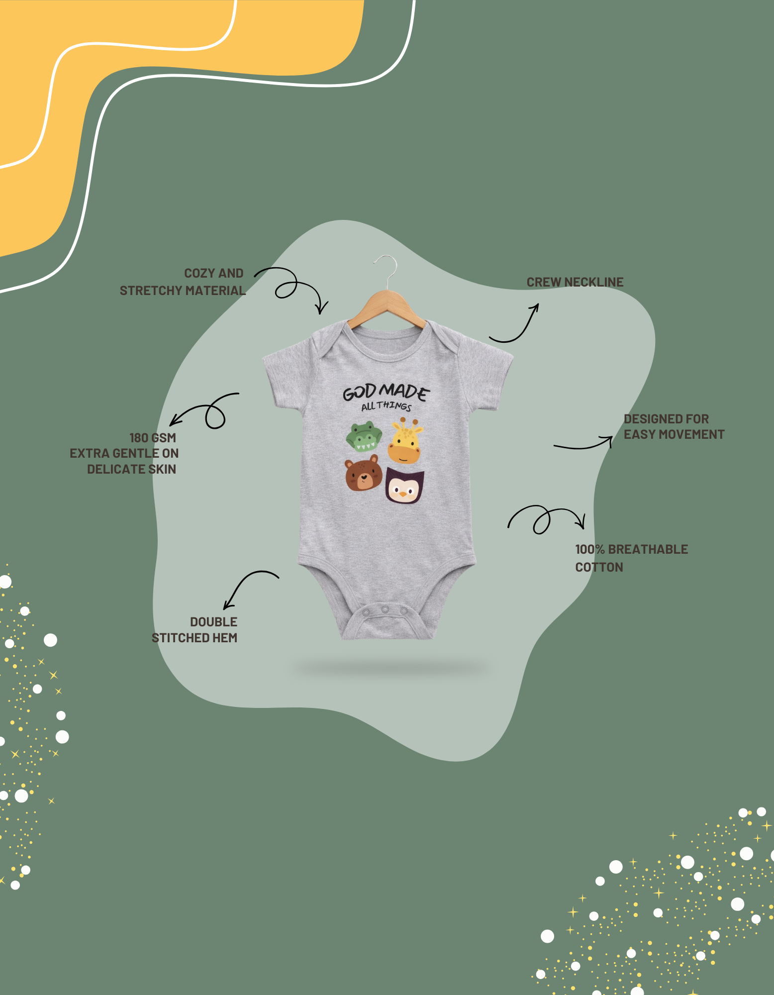 God made all things - Kids Rompers