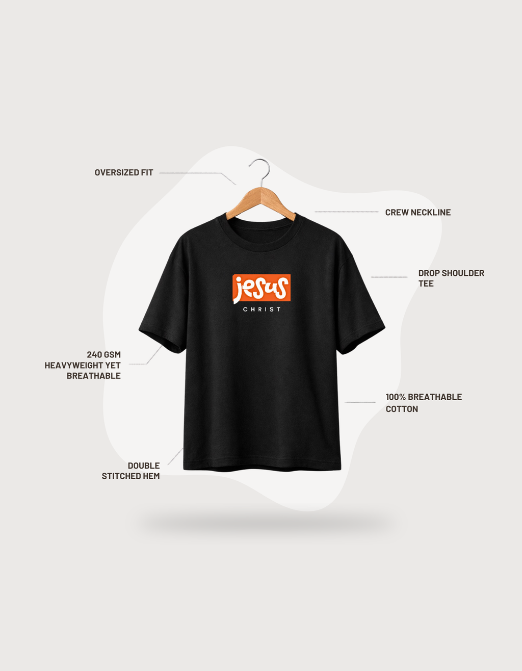 Jesus Christ- Men’s Oversized T-Shirt