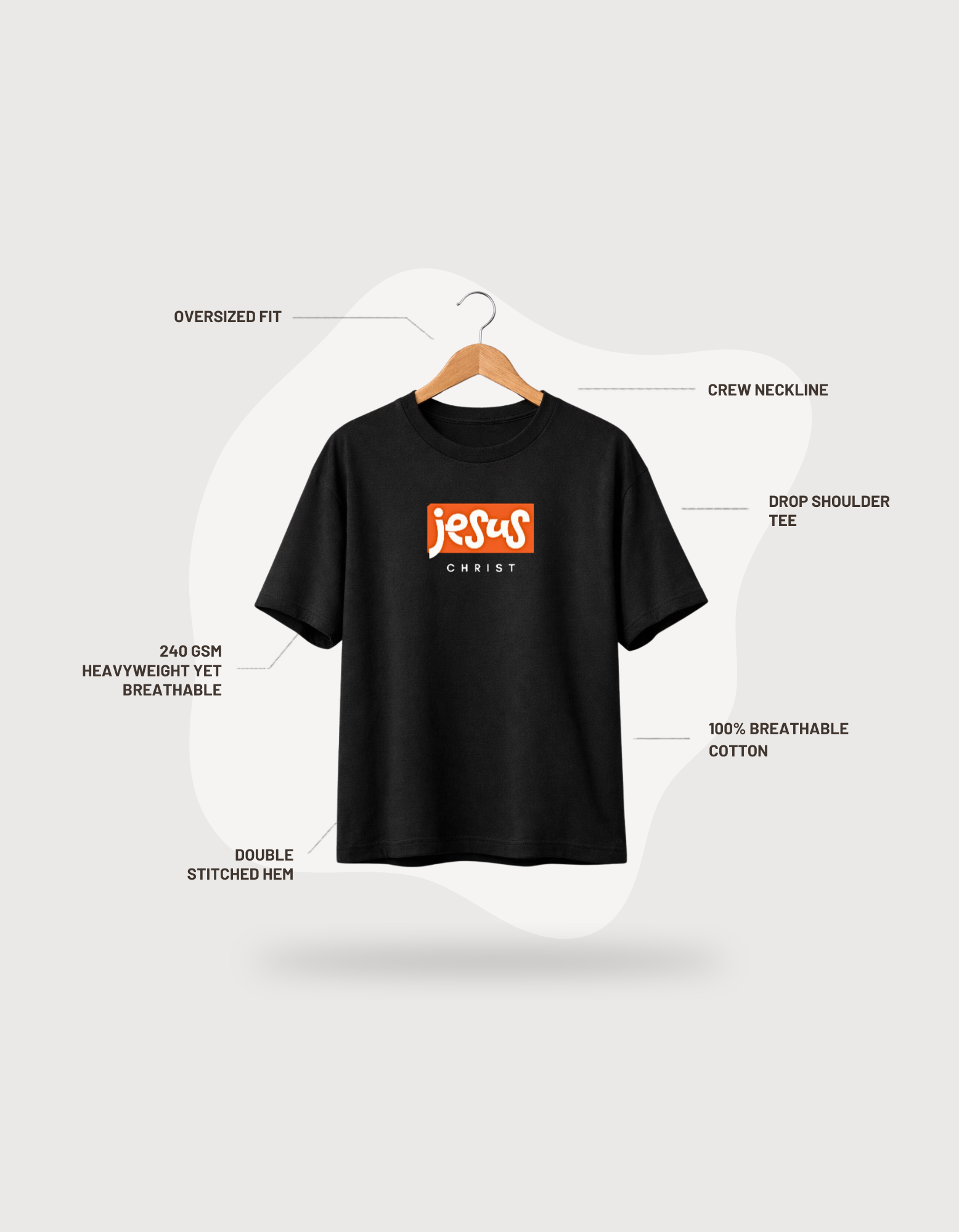 Jesus Christ- Men’s Oversized T-Shirt
