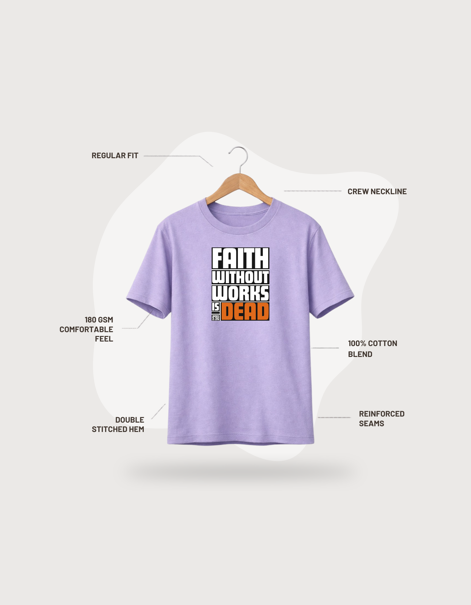 Faith Without Work - Men Classic Crew T-Shirt